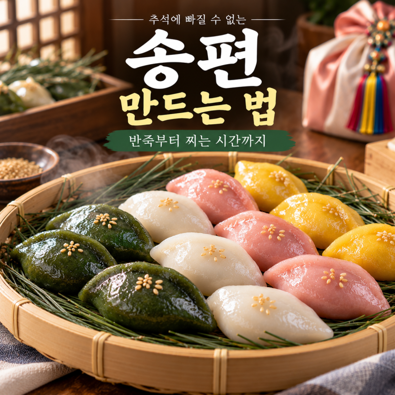 송편 만드는 법｜반죽 비율부터 터지지 않게 찌는 시간까지