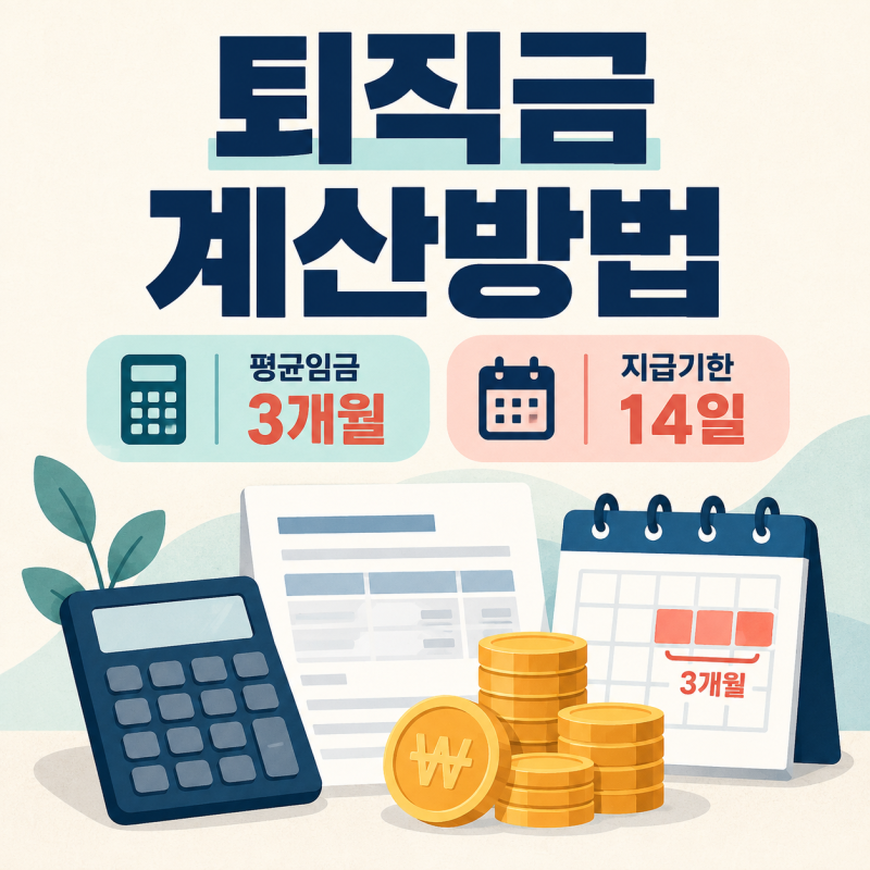 퇴직금 계산방법, 평균임금 3개월과 지급기한 14일