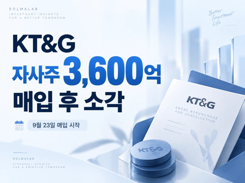 KT&G 자사주 3,600억 매입·소각, 올해 2.7조 규모? 배당 2,000원까지 정리