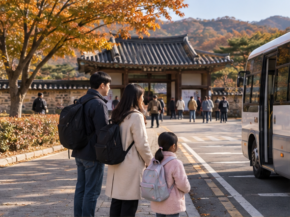 주차장에서 15분 걸려요 | 안동 하회마을 셔틀버스 운행 입장료 관람 소요 2시간 당일치기 코....