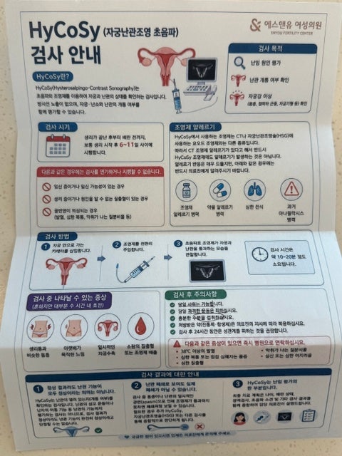 자궁난관조영 초음파 후기 | 에스앤유 여성의원, 나팔관 조영술 초음파, 비용 안내