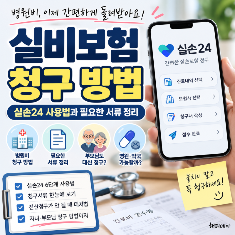 실비보험 청구 방법, 실손24 사용법과 필요한 서류 정리