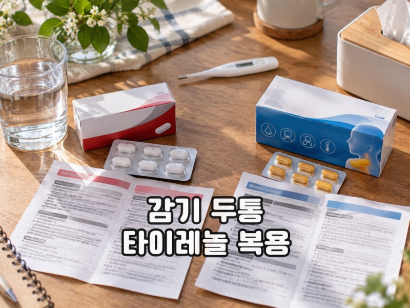 감기 두통 타이레놀 복용법 간격, 감기약과 같이 먹어도 될까?
