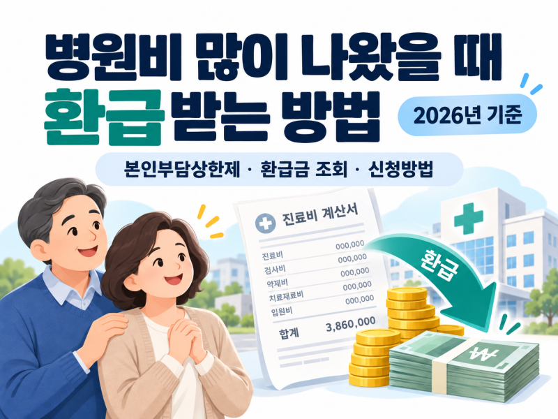병원비 많이 나왔을 때 환급받는 방법｜500만원 냈다면 얼마 돌려받을까?