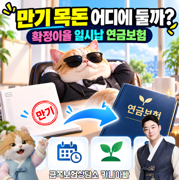 목돈 어디에 둘까? 확정이율 일시납 연금보험 구조·중도인출까지 정리