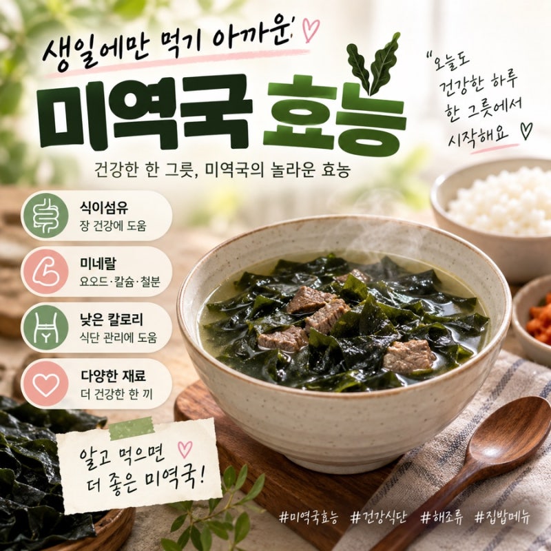 미역국 효능, 생일에만 먹기 아까운 건강한 한 그릇