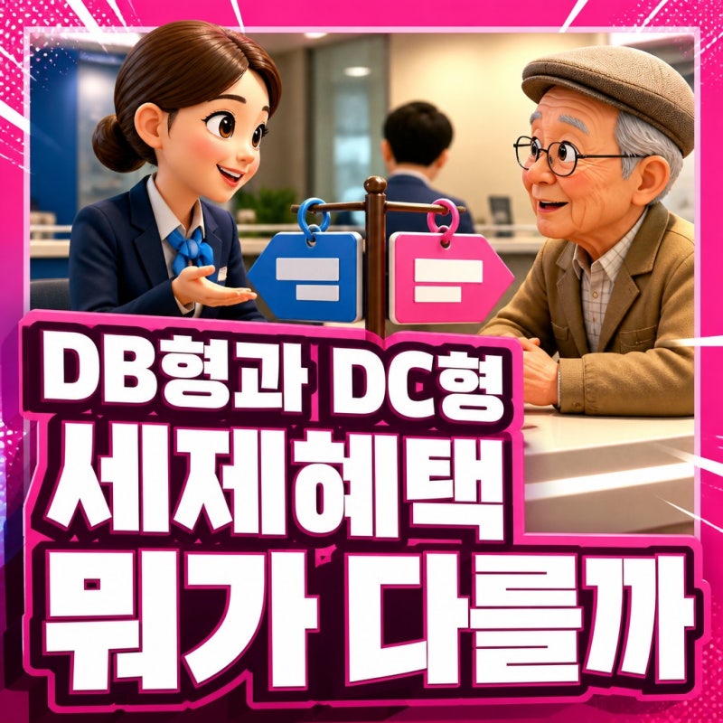 DB형과 DC형, 퇴직연금 유형별 세제혜택 차이 비교