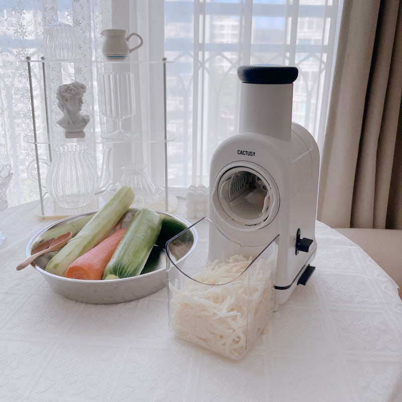 캑터시 오토슬라이서 전동채칼 사용후기, 야채슬라이서 주방용품 채써는 기계 요리템 채칼 ....