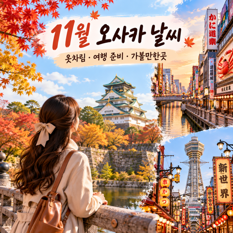 11월 오사카 날씨 옷차림은? 여행 준비와 가볼 만한 곳까지