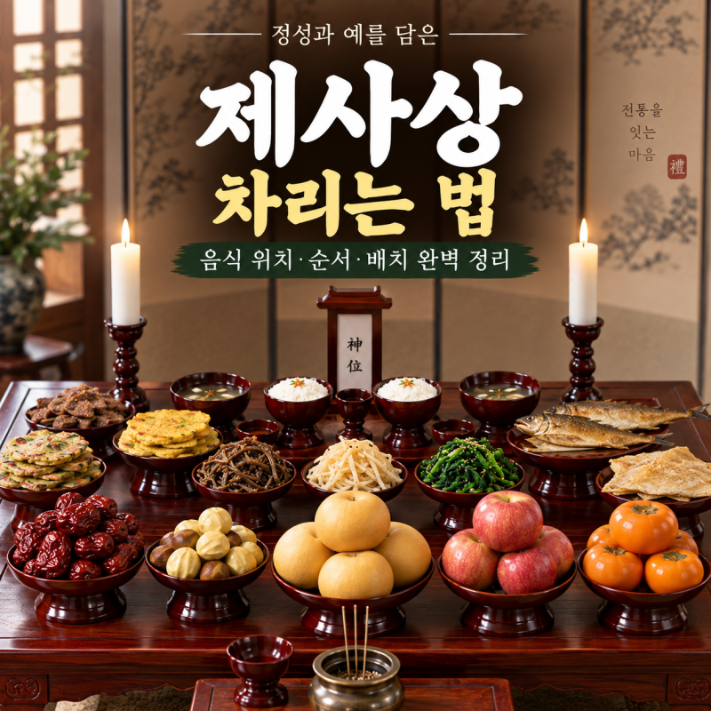 제사상 차리는 법｜제사 음식 위치·방향·순서 헷갈리지 않게 정리
