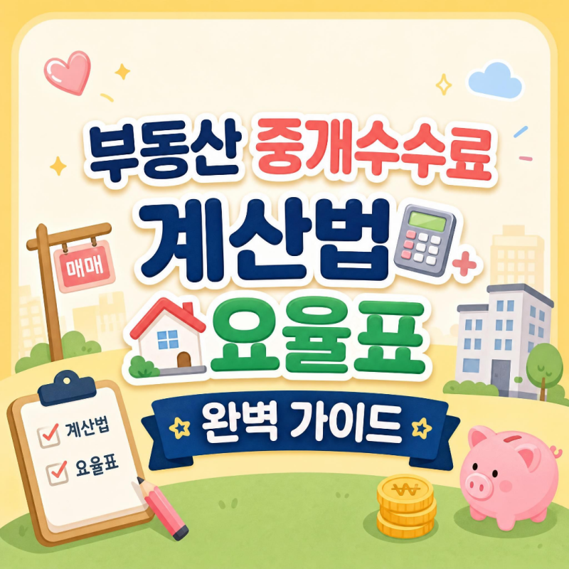 부동산 중개수수료 계산 방법, 요율표 등 총정리!