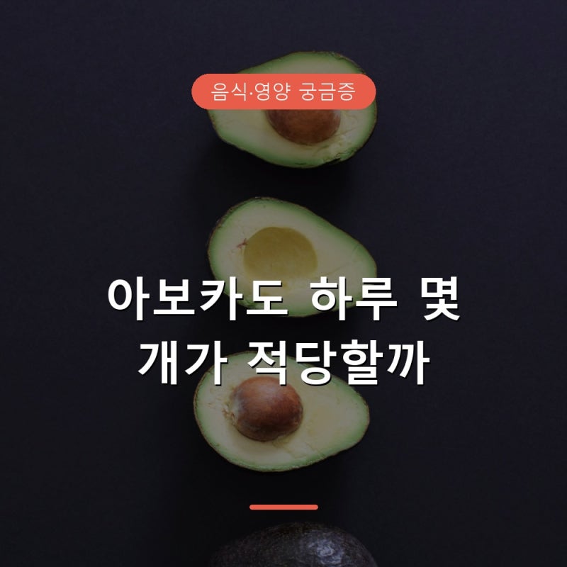 아보카도 하루 섭취량 기준, 칼로리와 지방으로 따져보니