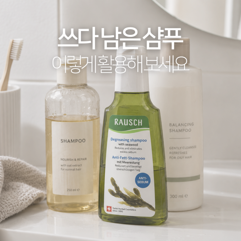 유통기한 지난 샴푸 활용법, 쓰다 남은 샴푸 버리기 전 이렇게 써보세요