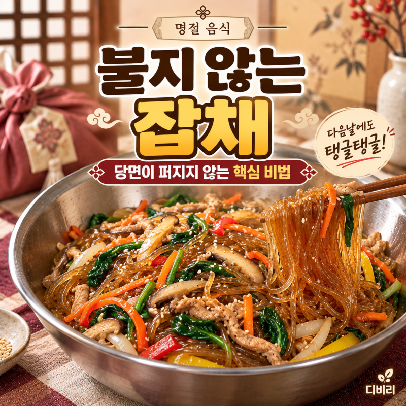 [생활 한스푼] 불지 않는 잡채 만드는 법, 당면이 퍼지지 않는 핵심 비법