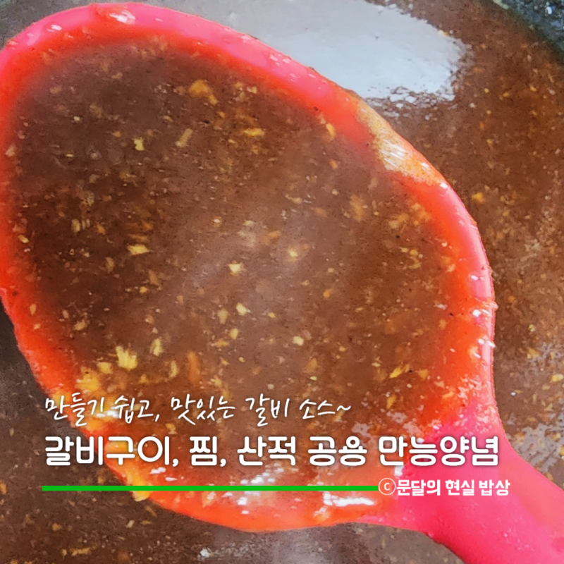 소갈비 돼지갈비 양념 및 갈비찜 산적까지 만드는 양념장 레시피 (문달만능소스 7탄)