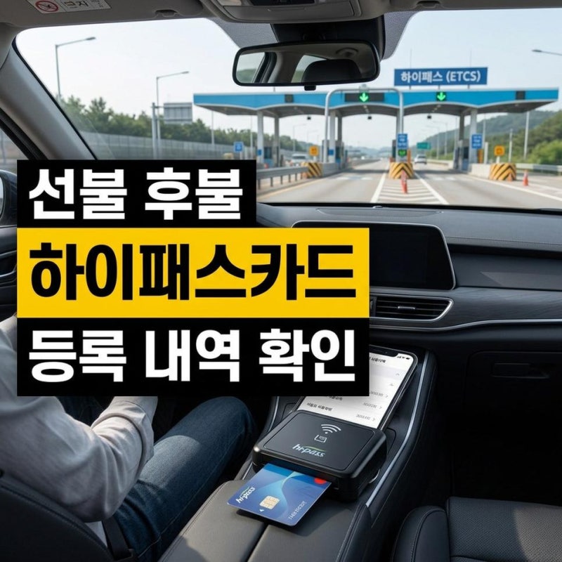 선불 후불 하이패스 카드 등록하는 방법 이용내역 확인