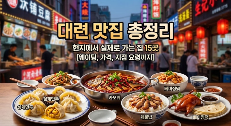 대련 맛집 총정리 | 다롄 현지에서 실제로 가는 집 (웨이팅·가격)