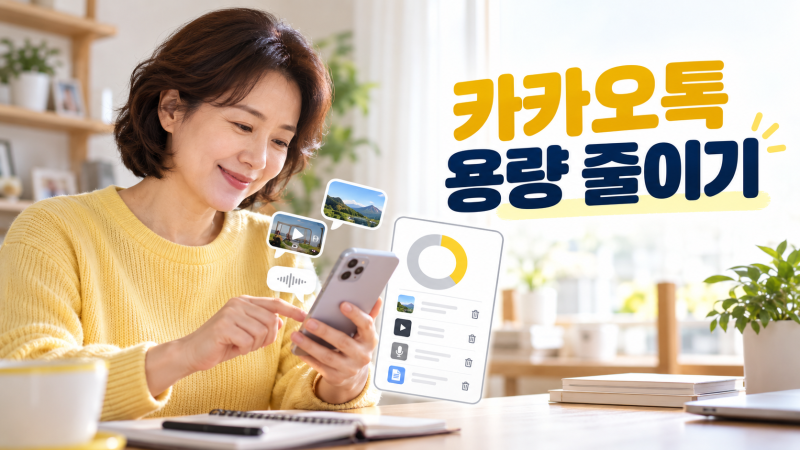카카오톡 용량 줄이기 2026｜캐시·사진·동영상 안전하게 삭제하는 법