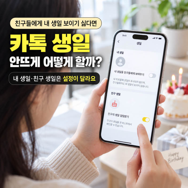 카톡 생일 안뜨게 설정 어떻게 할까? 내 생일·친구 생일 숨기는 방법