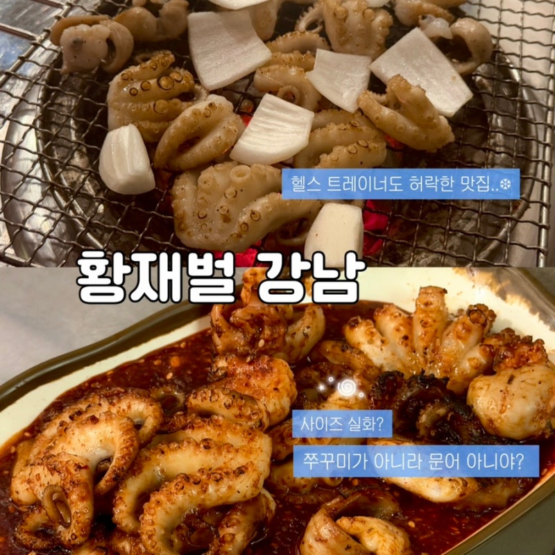 강남구청역 맛집 황재벌 강남점 | PT 트레이너쌤도 추천한 쭈꾸미 맛집