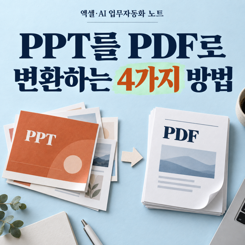 PPT PDF 변환 방법 3가지, 파워포인트 글꼴 깨짐 없이