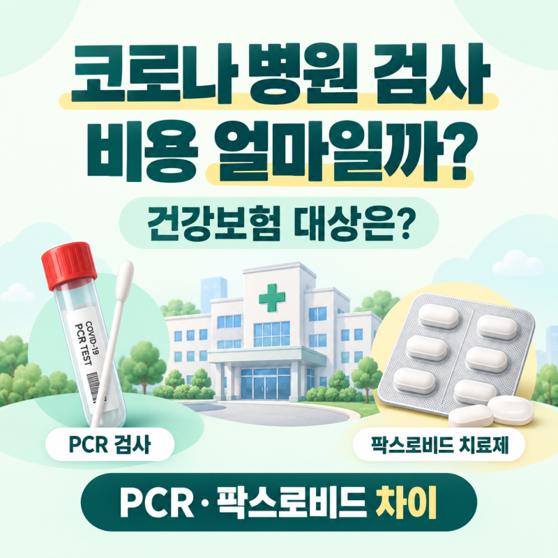 코로나 병원 검사 비용 얼마일까? 건강보험 대상과 PCR·팍스로비드 차이