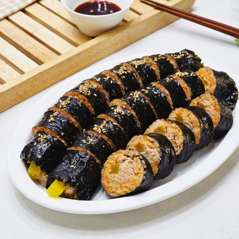 불닭참치김밥 만들기! 매콤한 불닭소스에 고소한 참치 조합