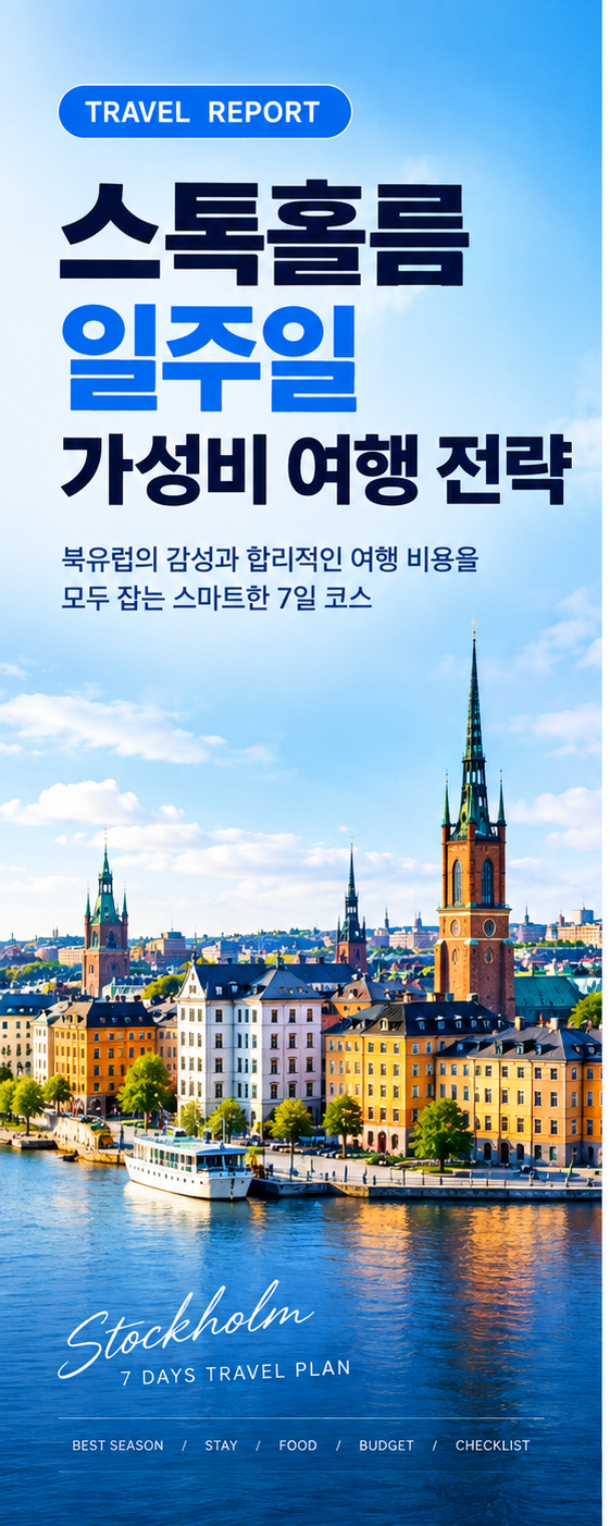 스톡홀름 일주일 여행 경비 SL 패스 하나로 이렇게 절약됩니다