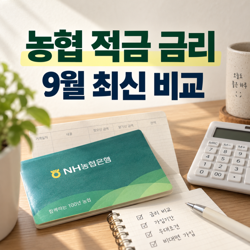 농협 적금 금리 올랐다｜9월 최신 금리·가입기간·비대면 총정리