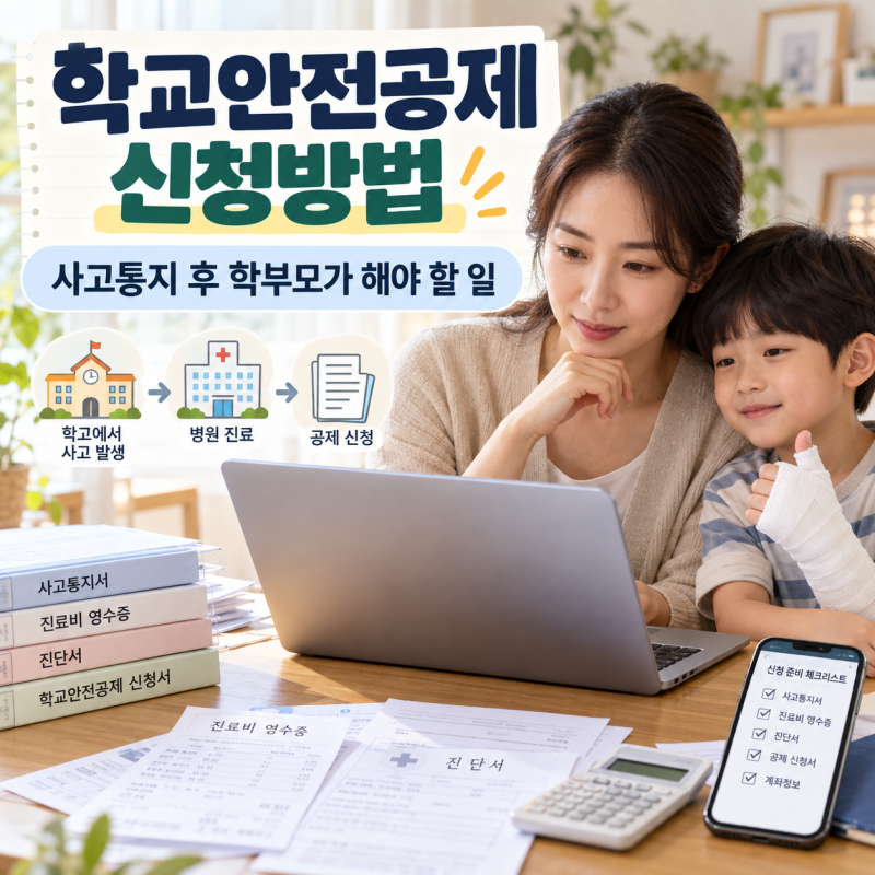 학교안전공제 신청방법｜학교에서 사고통지했다는데 학부모는 뭘 해야 할까?