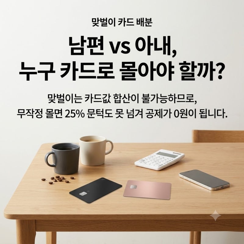 (4편) 맞벌이 부부 연말정산 카드 누구 명의로 써야 할까?｜25%·공제한도 계산