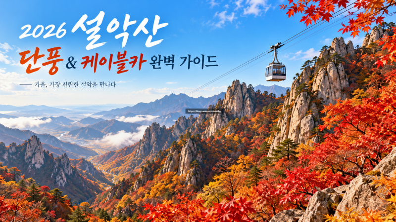 2026 설악산 단풍 절정 시기 및 권금성 케이블카 예약 주차 명당 팩트체크