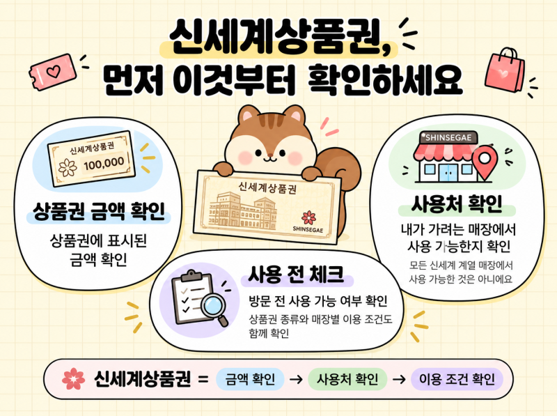 신세계상품권 사용처 총정리｜백화점부터 이마트·온라인까지 어디서 쓸 수 있을까?