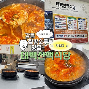 강릉 짬뽕순두부 맛집 태백산맥식당 치즈짬뽕순두부 내돈내산 후기