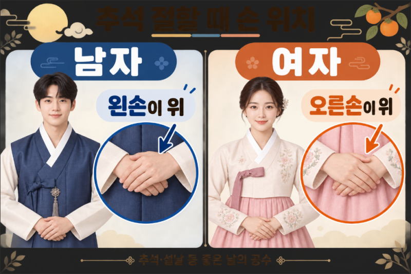 추석 절할 때 어느 손이 위일까? 남녀 절 순서 총정리