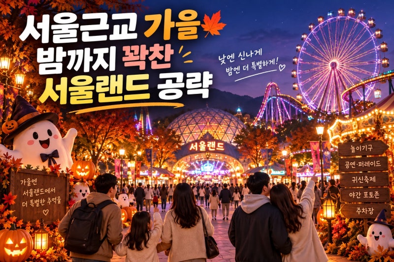 서울랜드 가을 나들이 완벽 가이드｜주차장부터 야간 귀신축제까지 덜 헤매는 법