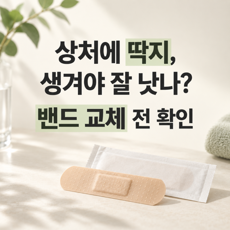 상처에 딱지가 생겨야 잘 낫는 걸까? 밴드 교체 전 알아둘 것