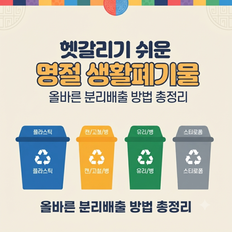 풍성한 추석 뒤에 남겨진 숙제! 헷갈리기 쉬운 명절 생활폐기물 올바른 분리배출 방법 총정....