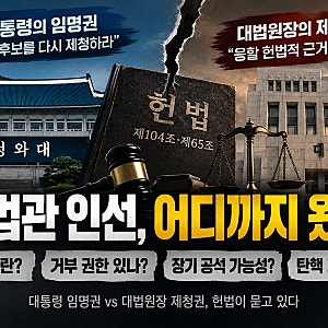 조희대 대법관 재제청 거부 무슨 일? 청와대와 정면충돌 대법관 공석 어떻게 되나