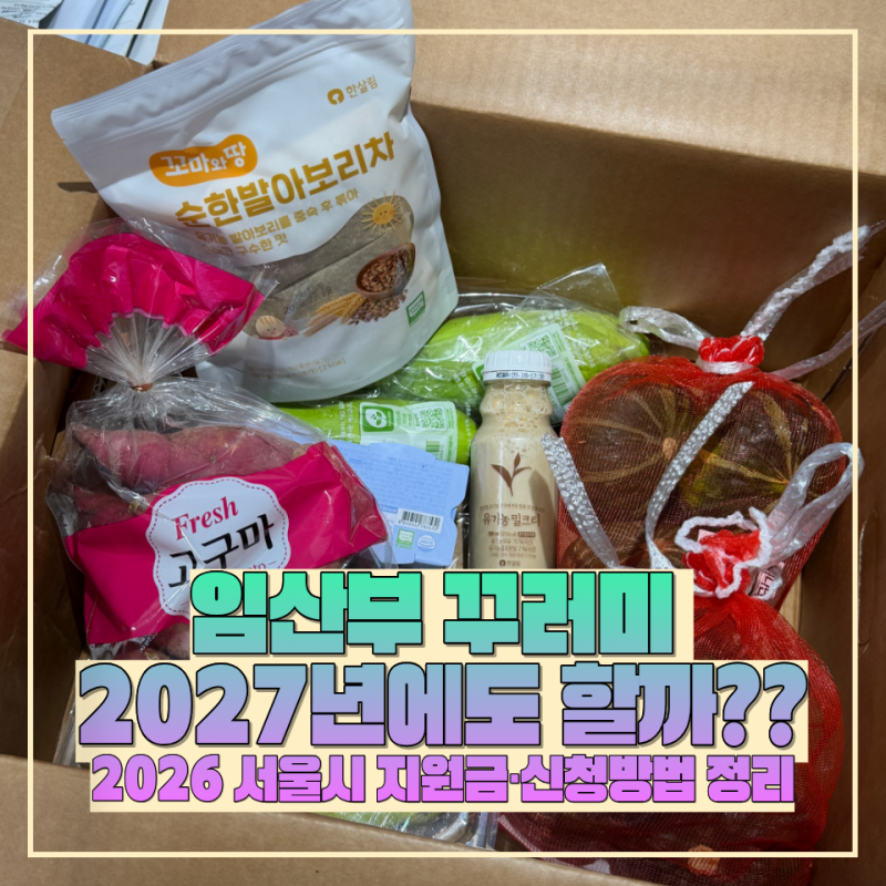 2027년 서울시 임산부꾸러미 신청 가능할까?｜2026년 선정자가 알아본 지원대상·금액·신청방....