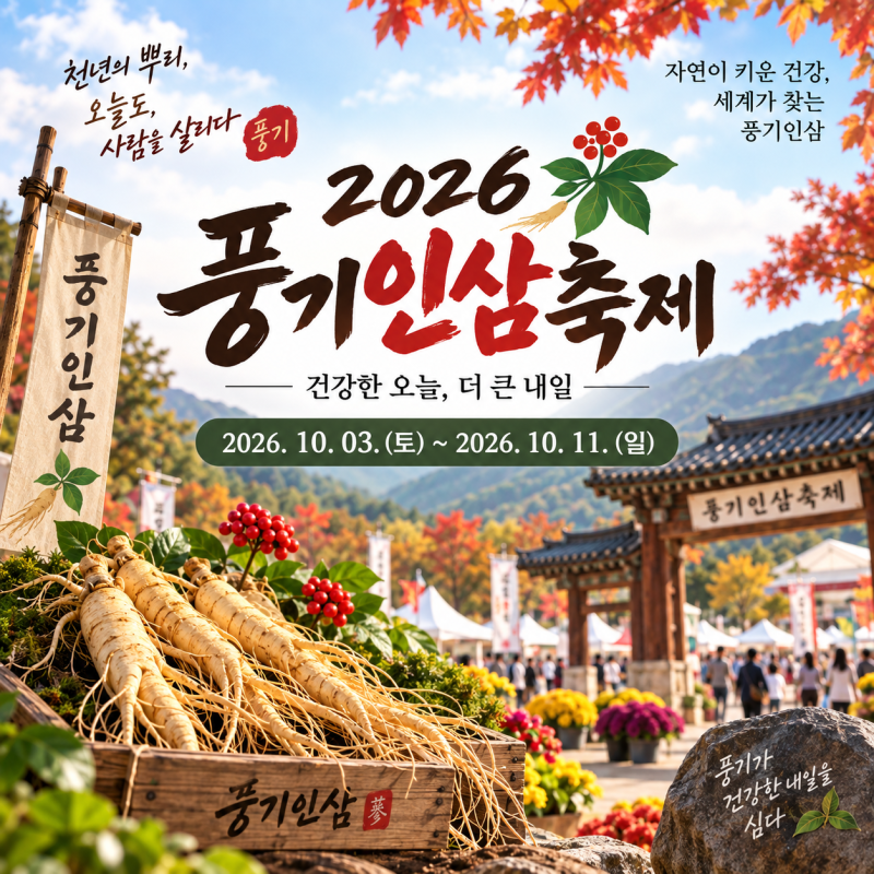 2026 풍기인삼축제 일정 가수 라인업 체험 영주 가볼만한곳