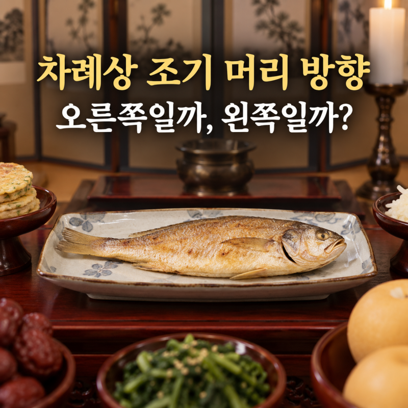 추석 차례상 조기 머리 방향, 오른쪽과 왼쪽 중 어디일까?