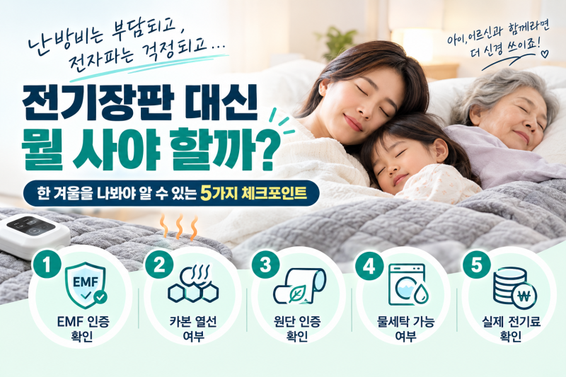 EMF 인증으로 전자파 걱정 없는 전기매트 추천