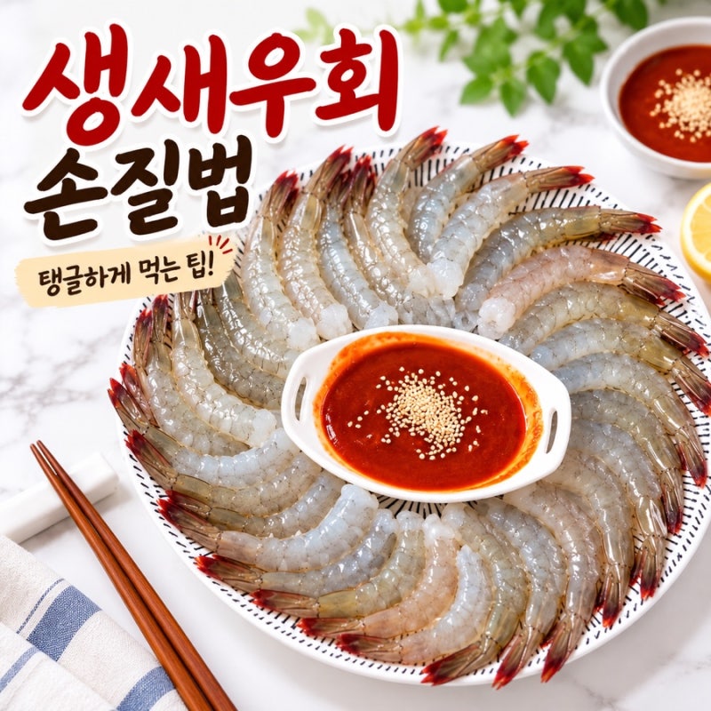생새우회 손질법｜껍질 쉽게 까는 법부터 얼음물에 탱탱하게 먹는 팁