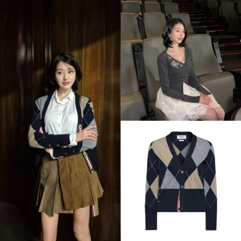 데뷔작부터 주연 맡은 여배우 톰브라운 니트 가디건