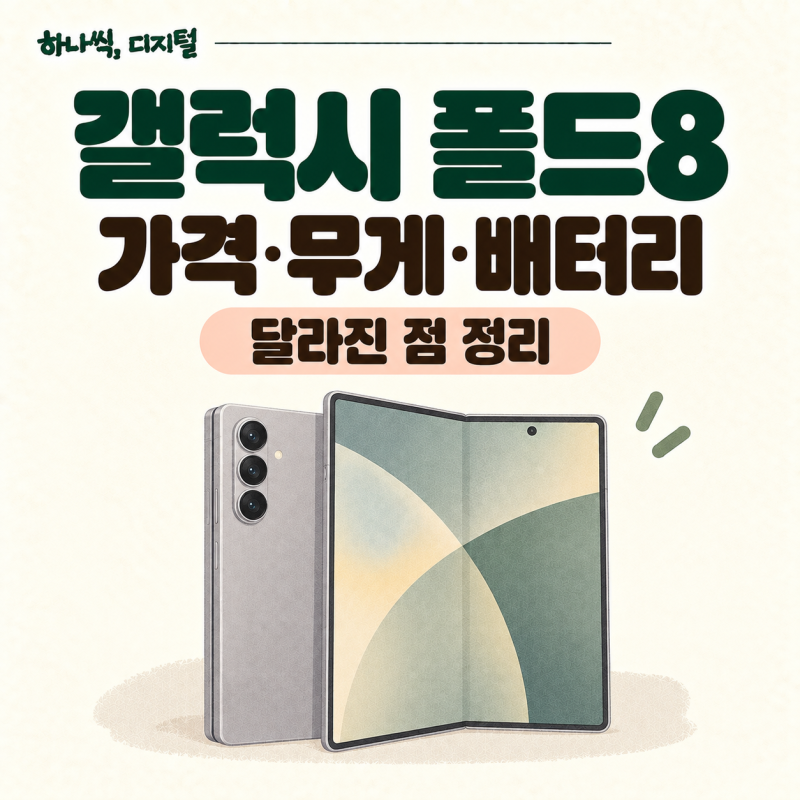 갤럭시 폴드8 가격·무게·배터리 | 달라진 점 정리