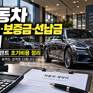 자동차 선수금·보증금·선납금 차이｜할부·리스·렌트 초기비용 정리 [02-005]