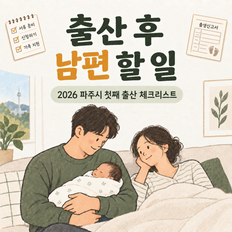 2026 경기도 파주 임산부 출산 후 남편 할 일｜출생신고·지원금 신청 순서
