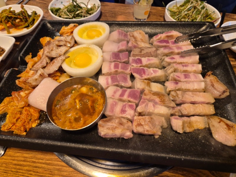 내돈내산) 제주도 박세리가 방문한 돈누리 흑돼지집