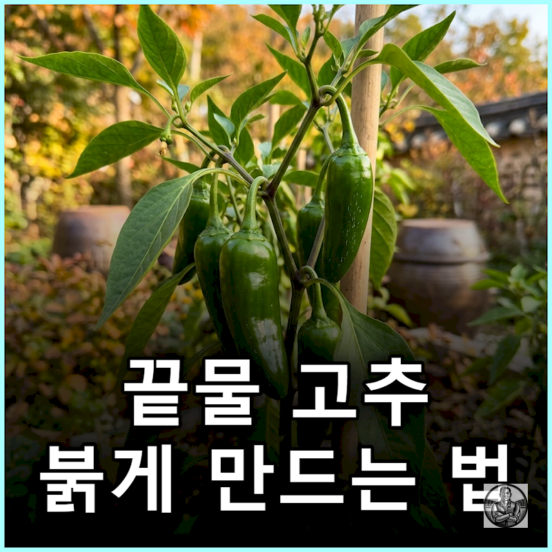 "서리 맞고 따면 다 물러터집니다" 끝물 고추대 뽑아 매다는 후숙법